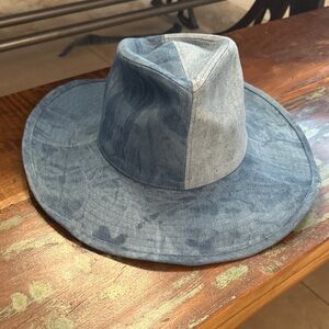 WYETH Blue Denim Wide Brim Cowboy Hat